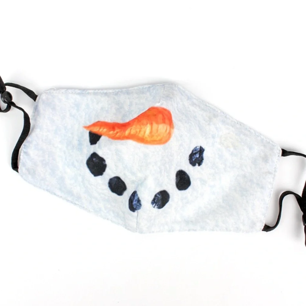 3/$20 Kid's Snowman Smile Christmas Face Mask
